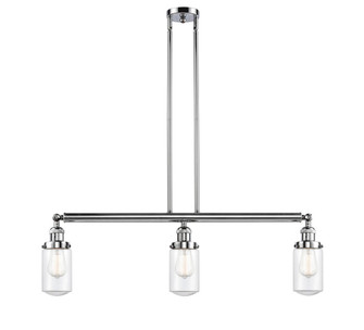 Dover - 3 Light - 37 inch - Polished Chrome - Stem Hung - Adjustable Island Light (3442|213-PC-G312)