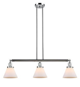 Cone - 3 Light - 40 inch - Polished Chrome - Stem Hung - Adjustable Island Light (3442|213-PC-G41-LED)