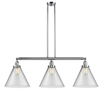 Cone - 3 Light - 44 inch - Polished Chrome - Stem Hung - Adjustable Island Light (3442|213-PC-G42-L)