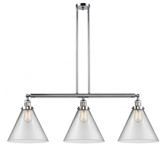 Cone - 3 Light - 44 inch - Polished Chrome - Stem Hung - Adjustable Island Light (3442|213-PC-G42-L-LED)