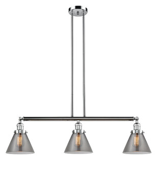 Cone - 3 Light - 40 inch - Polished Chrome - Stem Hung - Adjustable Island Light (3442|213-PC-G43)