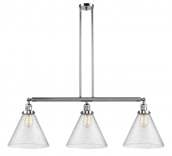 Cone - 3 Light - 44 inch - Polished Chrome - Stem Hung - Adjustable Island Light (3442|213-PC-G44-L-LED)
