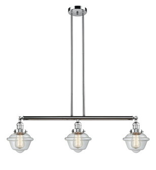 Oxford - 3 Light - 40 inch - Polished Chrome - Stem Hung - Adjustable Island Light (3442|213-PC-G532-LED)
