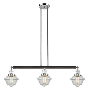 Oxford - 3 Light - 40 inch - Polished Chrome - Stem Hung - Adjustable Island Light (3442|213-PC-G534-LED)