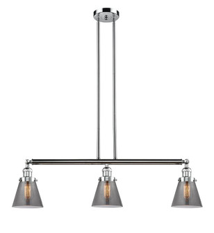 Cone - 3 Light - 39 inch - Polished Chrome - Stem Hung - Adjustable Island Light (3442|213-PC-G63-LED)