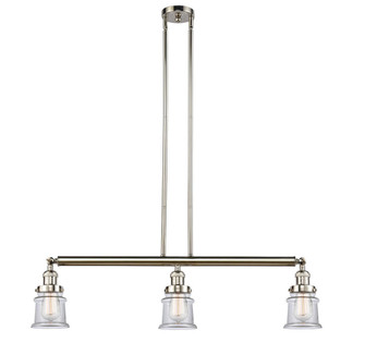 Canton - 3 Light - 39 inch - Polished Nickel - Stem Hung - Adjustable Island Light (3442|213-PN-G182S)