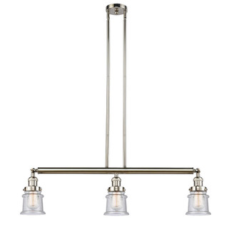 Canton - 3 Light - 39 inch - Polished Nickel - Stem Hung - Adjustable Island Light (3442|213-PN-G184S-LED)