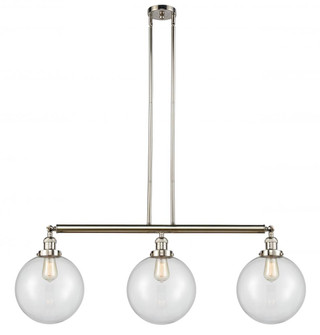 Beacon - 3 Light - 42 inch - Polished Nickel - Stem Hung - Island Light (3442|213-PN-G202-10-LED)