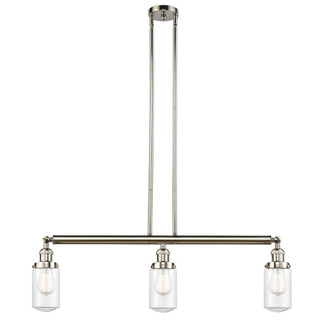 Dover - 3 Light - 37 inch - Polished Nickel - Stem Hung - Adjustable Island Light (3442|213-PN-G312-LED)