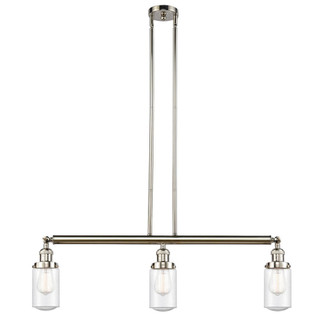 Dover - 3 Light - 37 inch - Polished Nickel - Stem Hung - Adjustable Island Light (3442|213-PN-G314)
