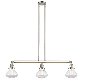 Olean - 3 Light - 39 inch - Polished Nickel - Stem Hung - Adjustable Island Light (3442|213-PN-G322-LED)