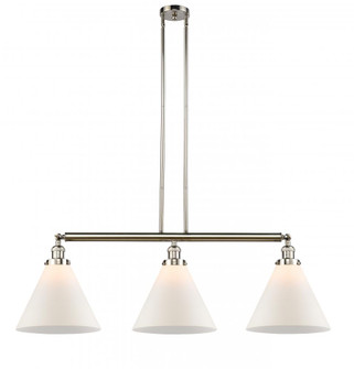 Cone - 3 Light - 44 inch - Polished Nickel - Stem Hung - Island Light (3442|213-PN-G41-L)