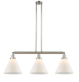 Cone - 3 Light - 44 inch - Polished Nickel - Stem Hung - Adjustable Island Light (3442|213-PN-G41-L)