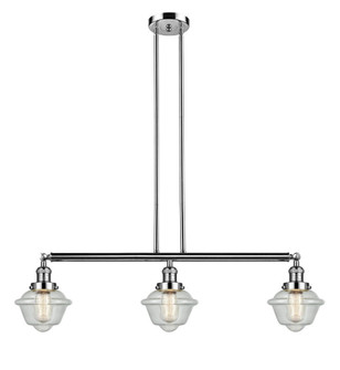Oxford - 3 Light - 40 inch - Polished Nickel - Stem Hung - Adjustable Island Light (3442|213-PN-G534-LED)