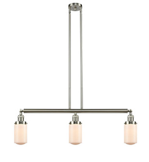 Dover - 3 Light - 37 inch - Brushed Satin Nickel - Stem Hung - Adjustable Island Light (3442|213-SN-G311-LED)
