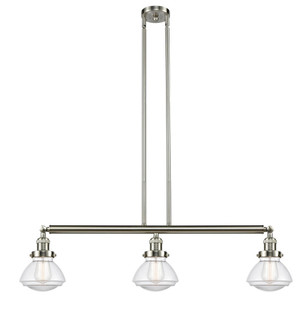 Olean - 3 Light - 39 inch - Brushed Satin Nickel - Stem Hung - Adjustable Island Light (3442|213-SN-G322-LED)