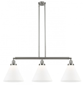 Cone - 3 Light - 44 inch - Brushed Satin Nickel - Stem Hung - Adjustable Island Light (3442|213-SN-G41-L-LED)