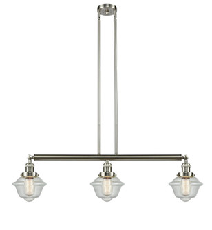 Oxford - 3 Light - 40 inch - Brushed Satin Nickel - Stem Hung - Adjustable Island Light (3442|213-SN-G534)