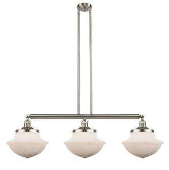 Oxford - 3 Light - 42 inch - Brushed Satin Nickel - Stem Hung - Adjustable Island Light (3442|213-SN-G541-LED)