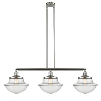 Oxford - 3 Light - 42 inch - Brushed Satin Nickel - Stem Hung - Adjustable Island Light (3442|213-SN-G542-LED)