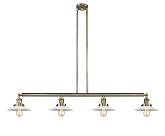 Halophane - 4 Light - 53 inch - Antique Brass - Stem Hung - Adjustable Island Light (3442|214-AB-G1-LED)