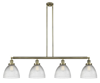 Seneca Falls - 4 Light - 51 inch - Antique Brass - Stem Hung - Adjustable Island Light (3442|214-AB-G222)
