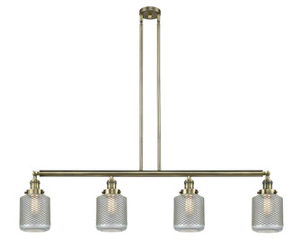 Stanton - 4 Light - 51 inch - Antique Brass - Stem Hung - Adjustable Island Light (3442|214-AB-G262-LED)