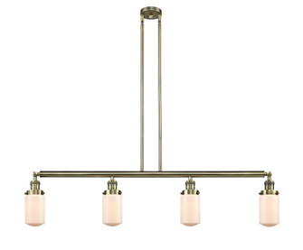 Dover - 4 Light - 49 inch - Antique Brass - Stem Hung - Adjustable Island Light (3442|214-AB-G311)