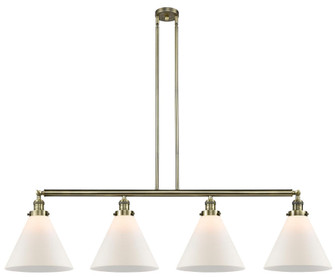 Cone - 4 Light - 56 inch - Antique Brass - Stem Hung - Adjustable Island Light (3442|214-AB-G41-L)