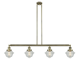 Oxford - 4 Light - 52 inch - Antique Brass - Stem Hung - Adjustable Island Light (3442|214-AB-G534-LED)
