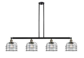 Bell Cage - 4 Light - 53 inch - Black Antique Brass - Stem Hung - Adjustable Island Light (3442|214-BAB-G74-CE)
