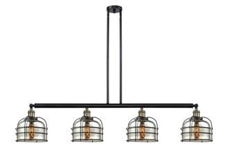 Bell Cage - 4 Light - 53 inch - Black Antique Brass - Stem Hung - Adjustable Island Light (3442|214-BAB-G78-CE)