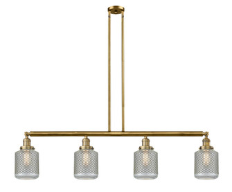 Stanton - 4 Light - 51 inch - Brushed Brass - Stem Hung - Adjustable Island Light (3442|214-BB-G262)