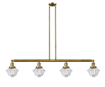 Oxford - 4 Light - 52 inch - Brushed Brass - Stem Hung - Adjustable Island Light (3442|214-BB-G532)