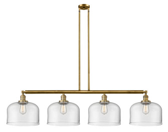 Bell - 4 Light - 54 inch - Brushed Brass - Stem Hung - Adjustable Island Light (3442|214-BB-G72-L-LED)
