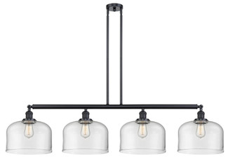 Bell - 4 Light - 54 inch - Matte Black - Stem Hung - Island Light (3442|214-BK-G72-L)