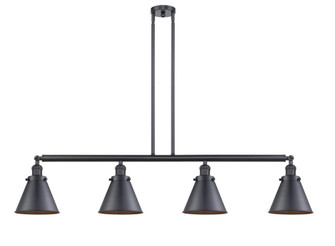 Appalachian - 4 Light - 52 inch - Matte Black - Stem Hung - Island Light (3442|214-BK-M13-BK)