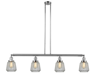 Chatham - 4 Light - 51 inch - Polished Chrome - Stem Hung - Adjustable Island Light (3442|214-PC-G142-LED)