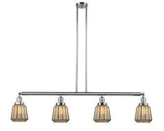Chatham - 4 Light - 51 inch - Polished Chrome - Stem Hung - Adjustable Island Light (3442|214-PC-G146)