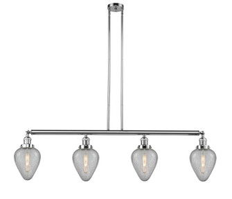 Geneseo - 4 Light - 52 inch - Polished Chrome - Stem Hung - Adjustable Island Light (3442|214-PC-G165-LED)