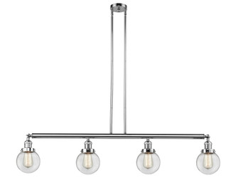 Beacon - 4 Light - 51 inch - Polished Chrome - Stem Hung - Adjustable Island Light (3442|214-PC-G202-6-LED)