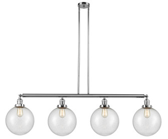 Beacon - 4 Light - 54 inch - Polished Chrome - Stem Hung - Adjustable Island Light (3442|214-PC-G204-10-LED)