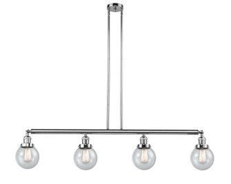 Beacon - 4 Light - 51 inch - Polished Chrome - Stem Hung - Adjustable Island Light (3442|214-PC-G204-6-LED)