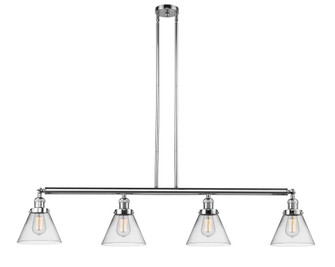 Cone - 4 Light - 52 inch - Polished Chrome - Stem Hung - Adjustable Island Light (3442|214-PC-G42-LED)