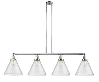 Cone - 4 Light - 56 inch - Polished Chrome - Stem Hung - Adjustable Island Light (3442|214-PC-G44-L)