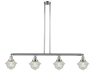 Oxford - 4 Light - 52 inch - Polished Chrome - Stem Hung - Adjustable Island Light (3442|214-PC-G534-LED)