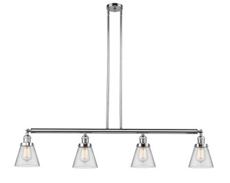 Cone - 4 Light - 51 inch - Polished Chrome - Stem Hung - Adjustable Island Light (3442|214-PC-G62-LED)