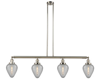 Geneseo - 4 Light - 52 inch - Polished Nickel - Stem Hung - Adjustable Island Light (3442|214-PN-G165-LED)