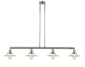 Halophane - 4 Light - 53 inch - Polished Nickel - Stem Hung - Adjustable Island Light (3442|214-PN-G1-LED)