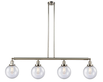 Beacon - 4 Light - 53 inch - Polished Nickel - Stem Hung - Adjustable Island Light (3442|214-PN-G204-8-LED)